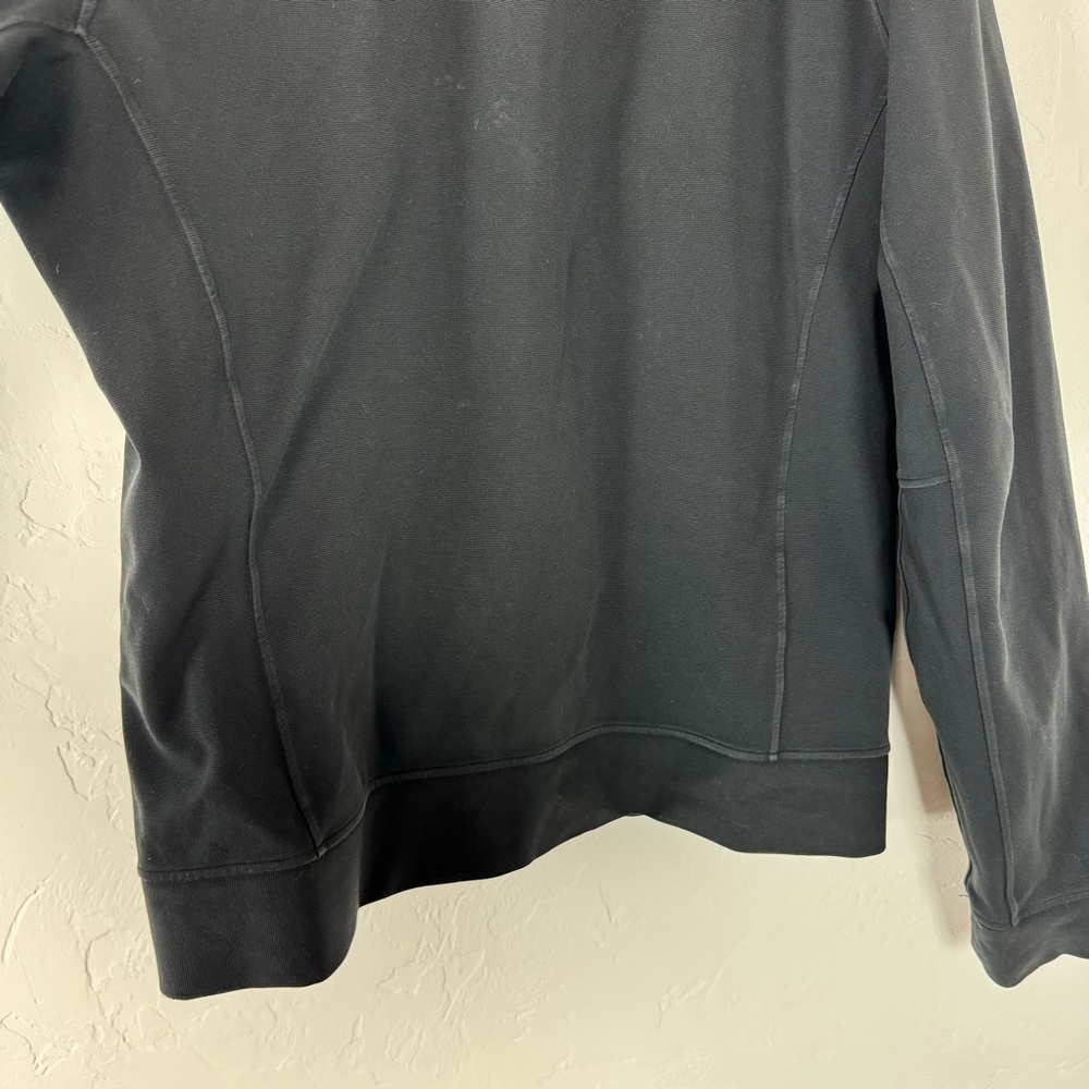 Lululemon Sojourn Track Jacket Coat Solid‎ Black Workout Athletic Full Zip Down - Picture 9 of 11